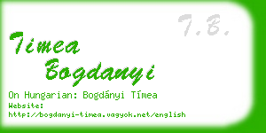 timea bogdanyi business card